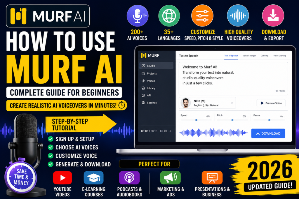 How to Use Murf AI: Complete Beginner’s Guide (2026)