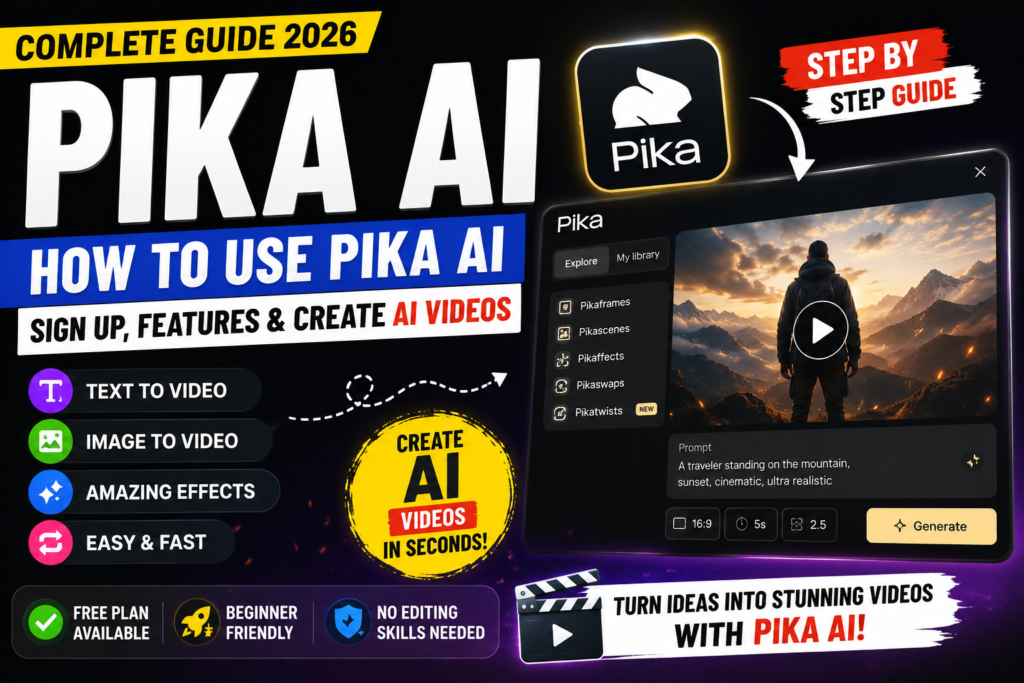Pika AI: How to Use Pika AI, Sign Up, Features & Complete Video Generation Guide (2026)