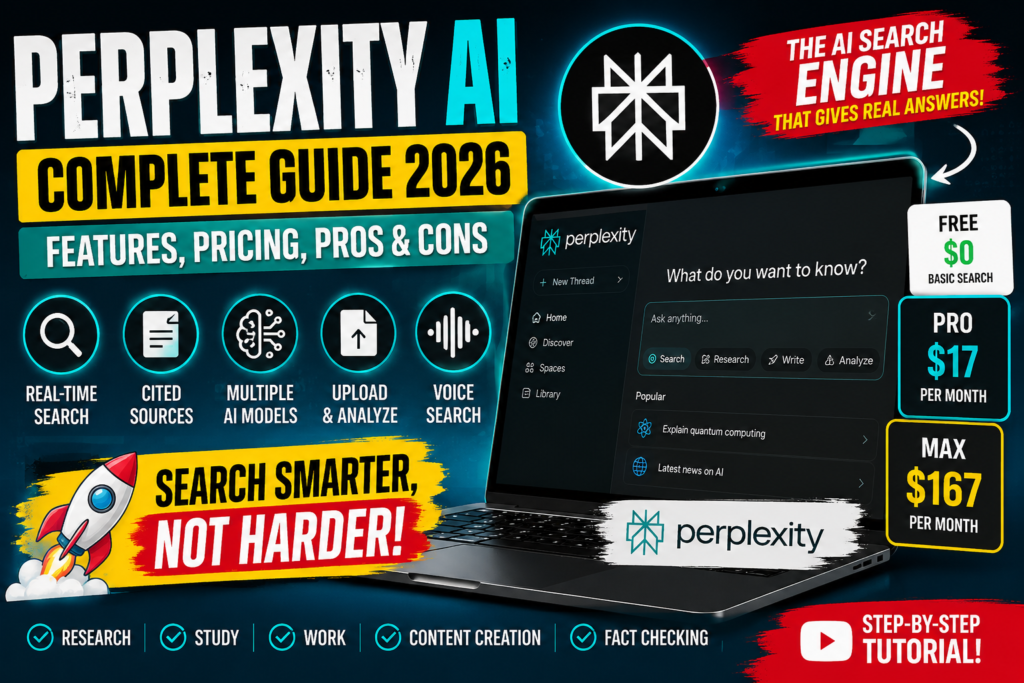 Perplexity AI Guide 2026: How to Use, Login, Features & Best Uses for Beginners