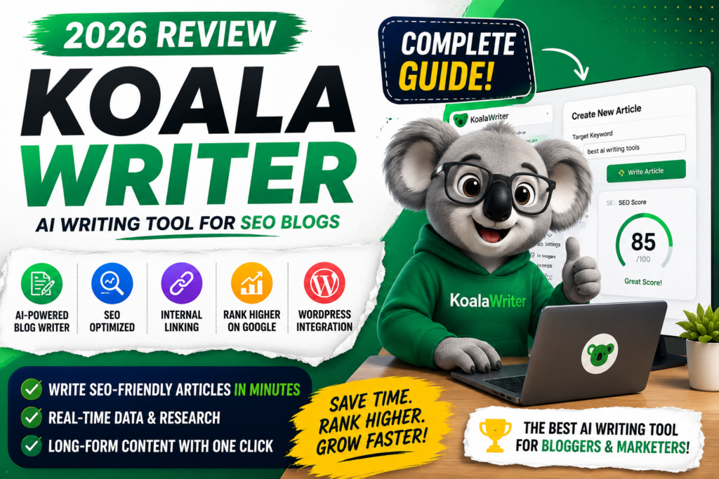 KoalaWriter Review 2026: Features, Pricing, Pros, Cons & How to Use It