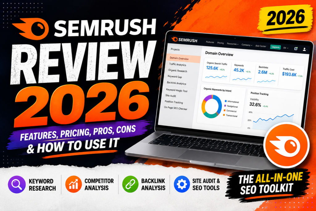 Semrush Review 2026: Features, Pricing, Pros, Cons & How to Use It