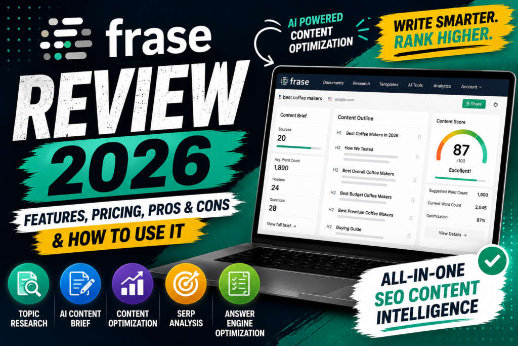 Frase Review 2026: Features, Pricing, Pros, Cons & How to Use It
