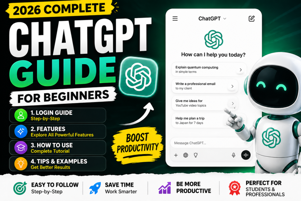 ChatGPT Guide 2026: How to Login, Use ChatGPT & Explore All Features