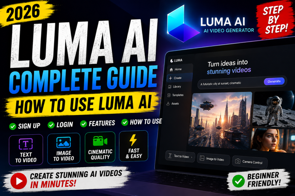 Luma AI: How to Use Luma AI in 2026 – Complete Beginner’s Guide