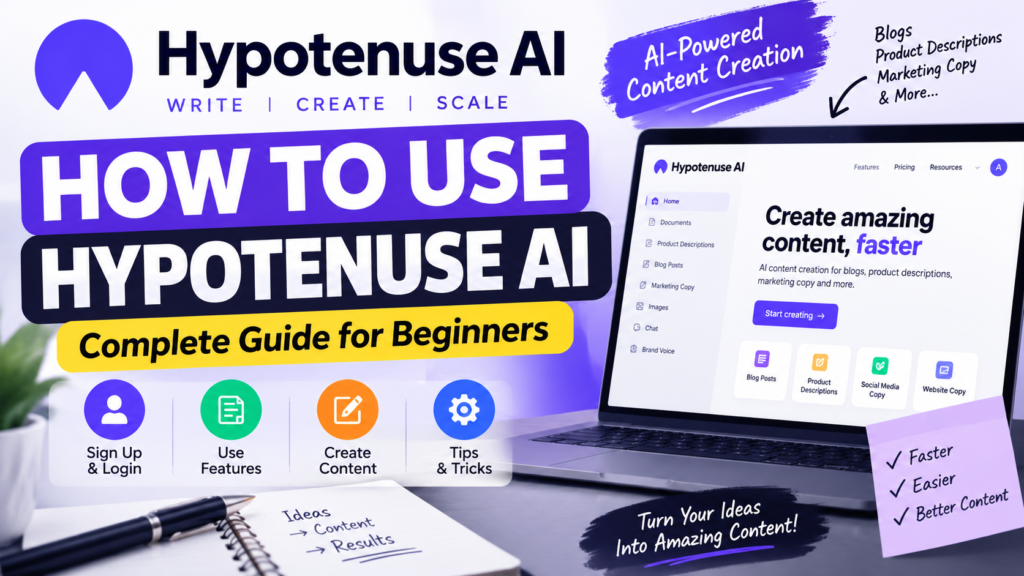 Hypotenuse AI: How to Use It, Features & Sign Up Guide